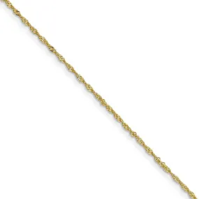 1.1mm, 10k Yellow Gold, Singapore Chain Necklace