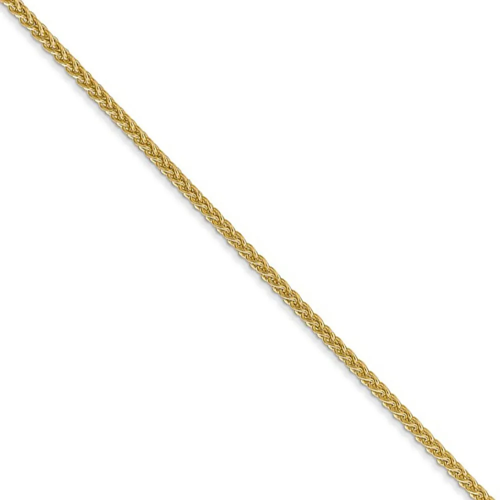 1.5mm 14k Yellow Gold Hollow Wheat Chain Necklace