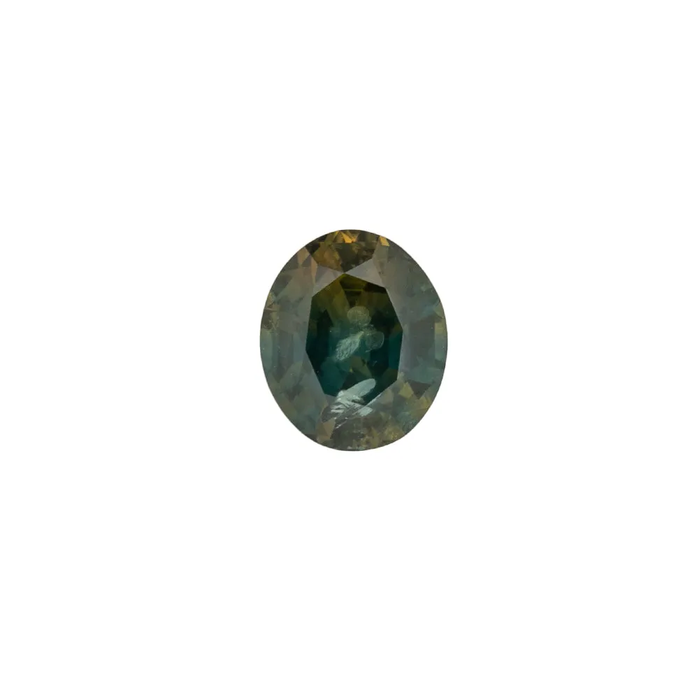 1.6ct Oval Cut Parti Blue Green Brown Montana Sapphire SO458