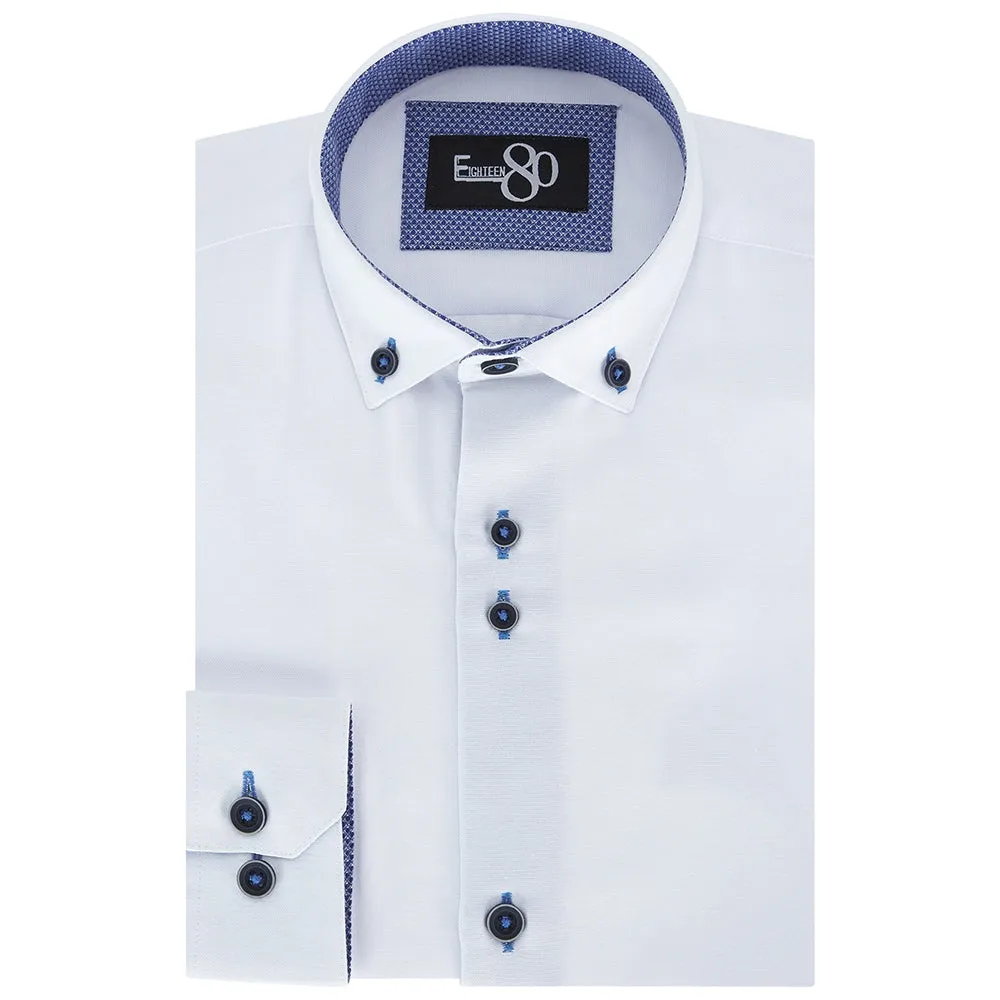 1880 Club Boys White Henley Ben Shirt