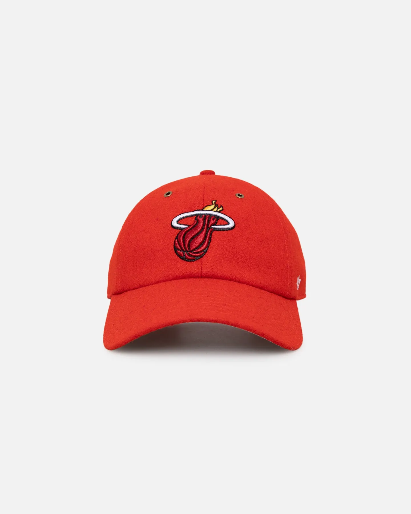 47 Brand Miami Heat Wooly Clean Up Strapback Red