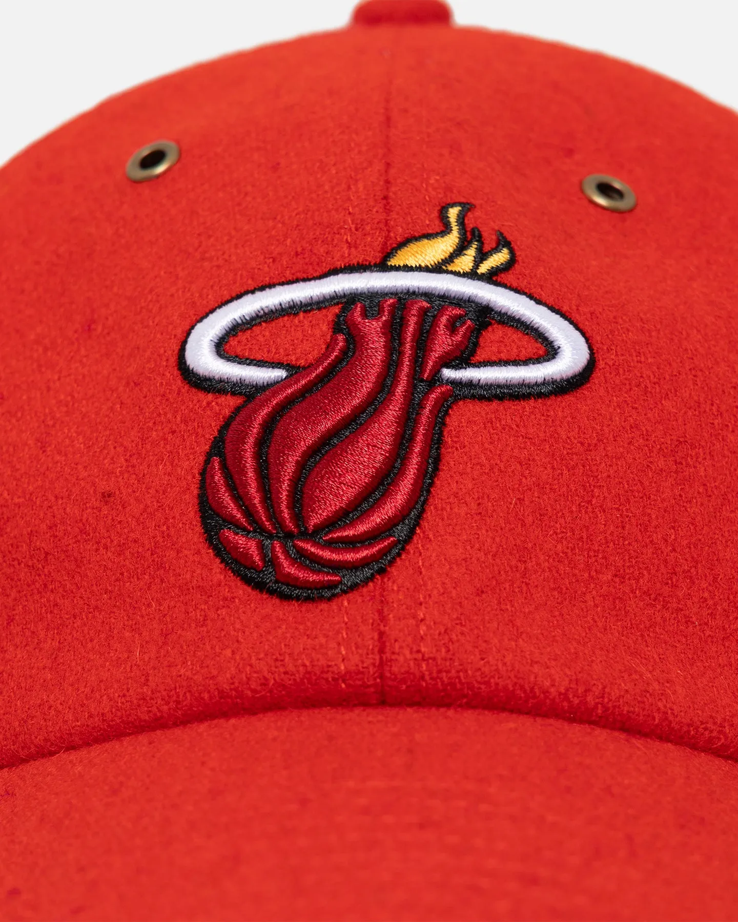 47 Brand Miami Heat Wooly Clean Up Strapback Red