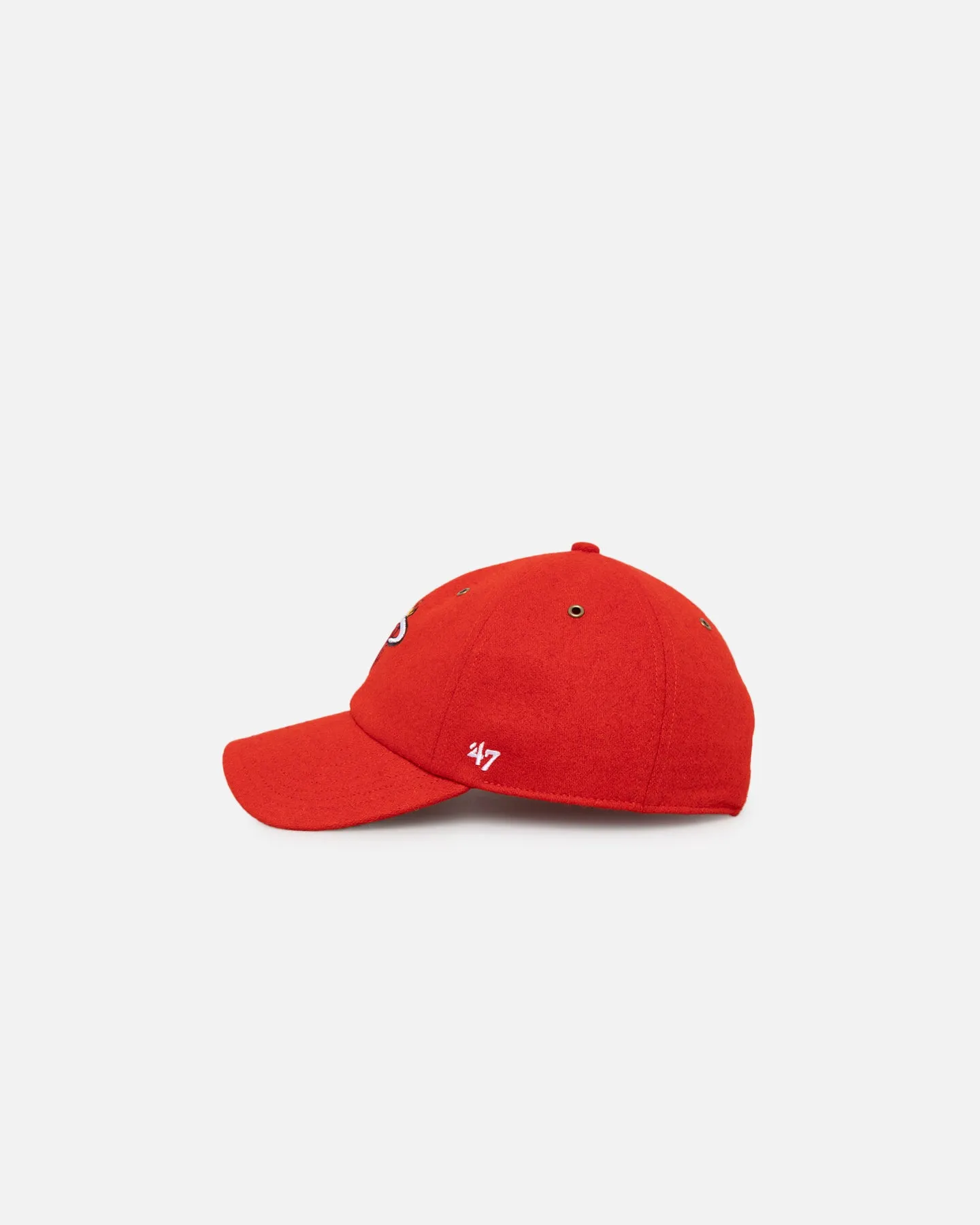 47 Brand Miami Heat Wooly Clean Up Strapback Red