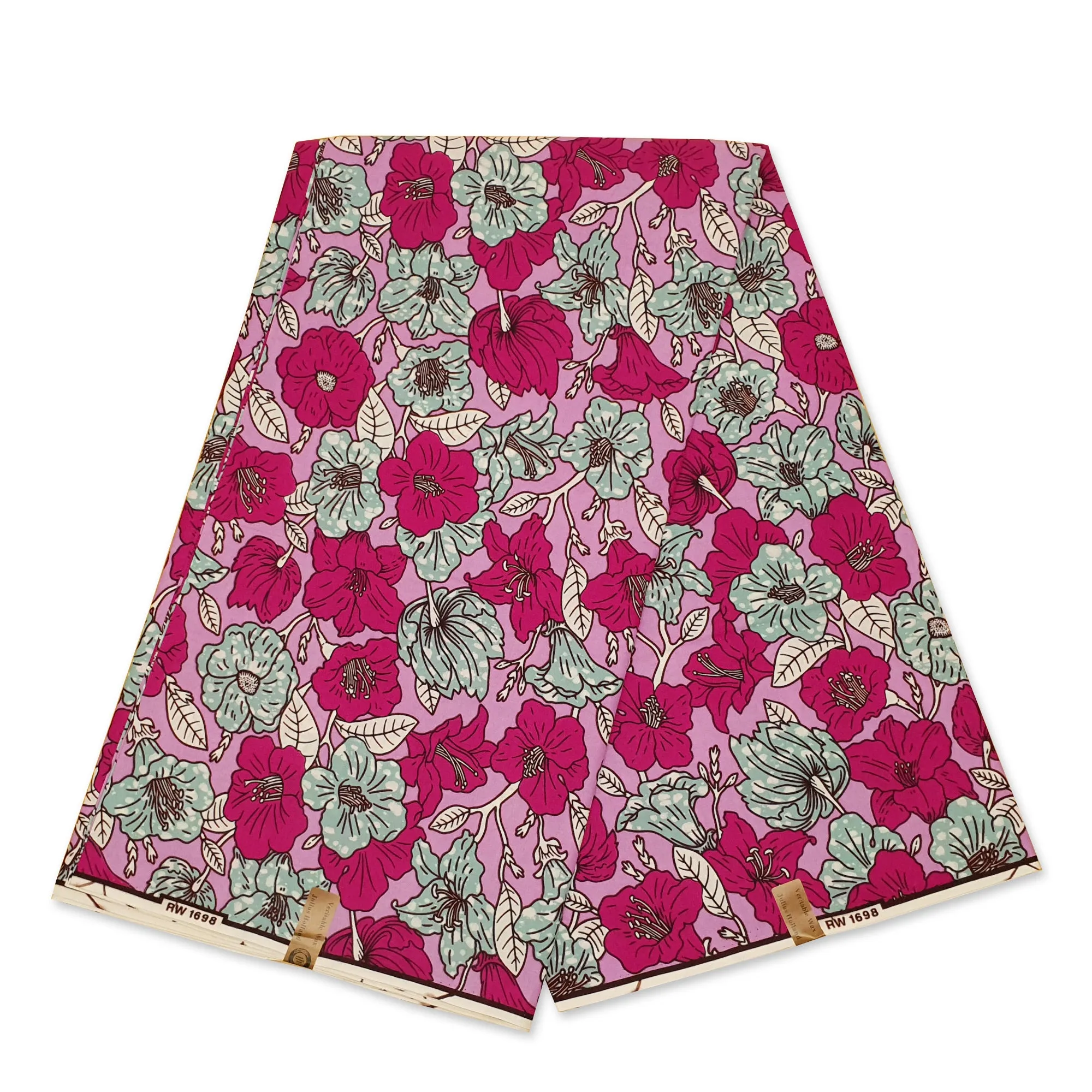 African Wax print fabric - Multicolor Flowers