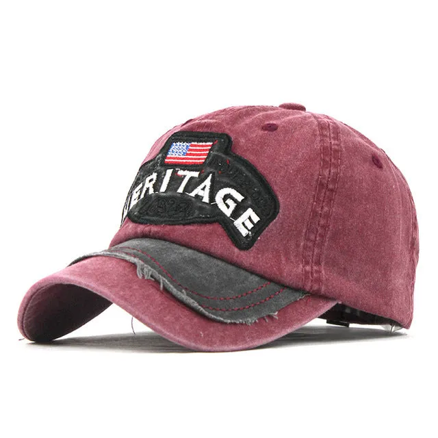 America Heritage In Our Blood Embroidered Baseball Cap