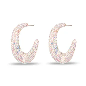 Archer Pave Hoop Earrings