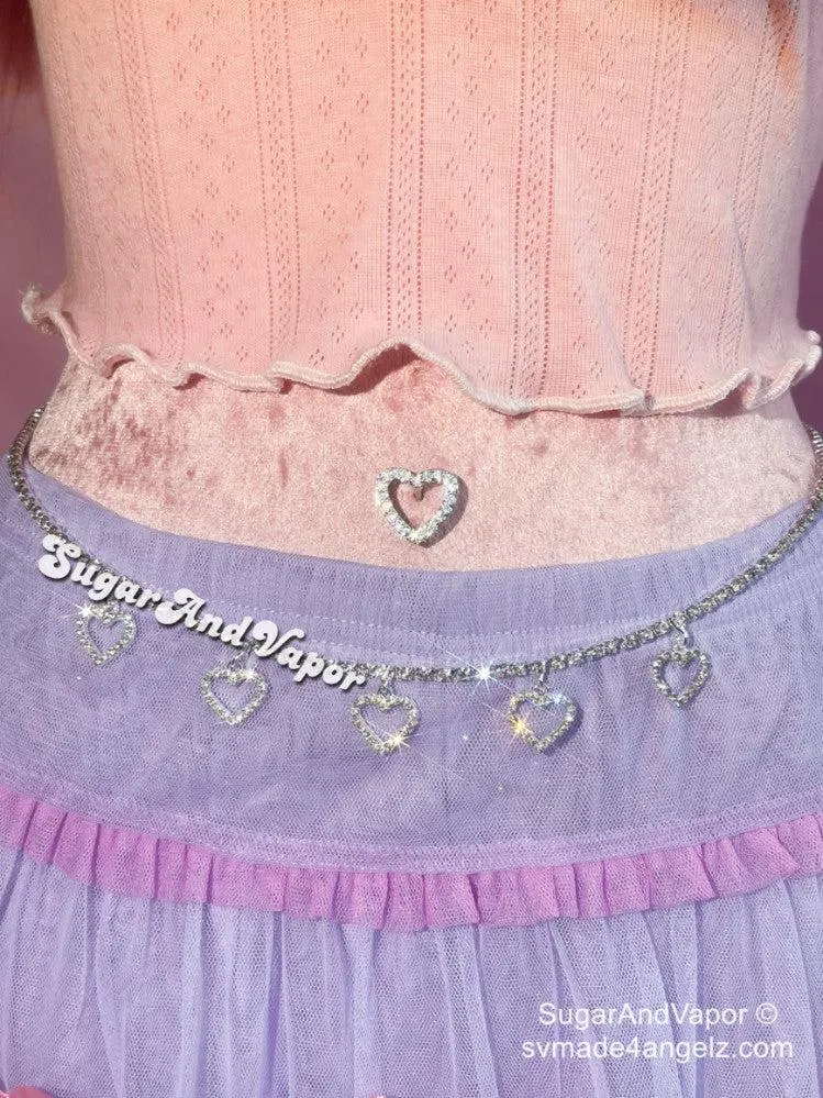 Beata Bling Hearts Waist Belly Chain