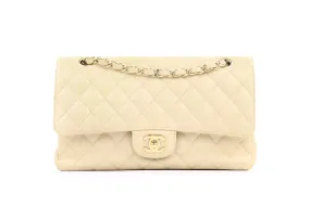 Beige Caviar Medium Classic Flap