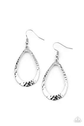 BEVEL-headed Brilliance - Silver Earring