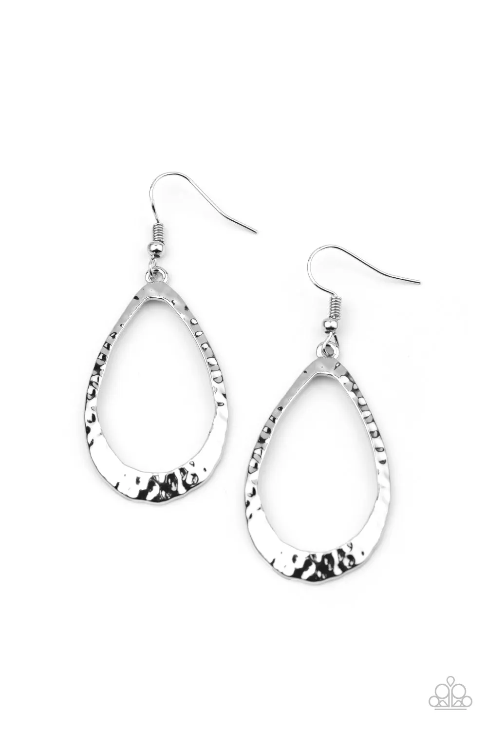 BEVEL-headed Brilliance - Silver Earring