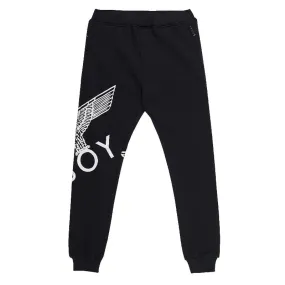 BOY EAGLE JOGGERS - BLACK/WHITE