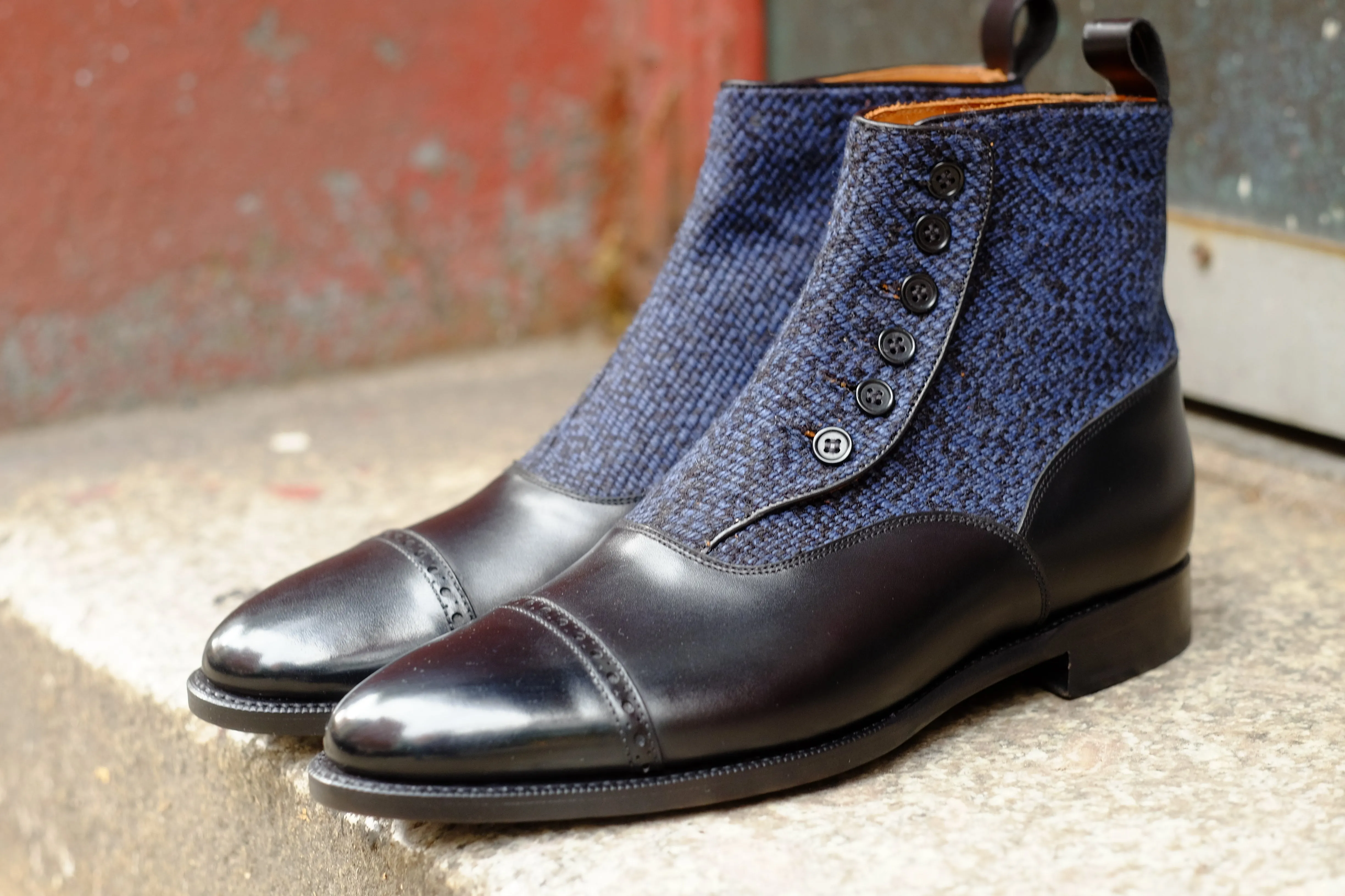 Carkeek - MTO - Black Calf / Blue Poulsbo - TMG Last - Single Leather Sole