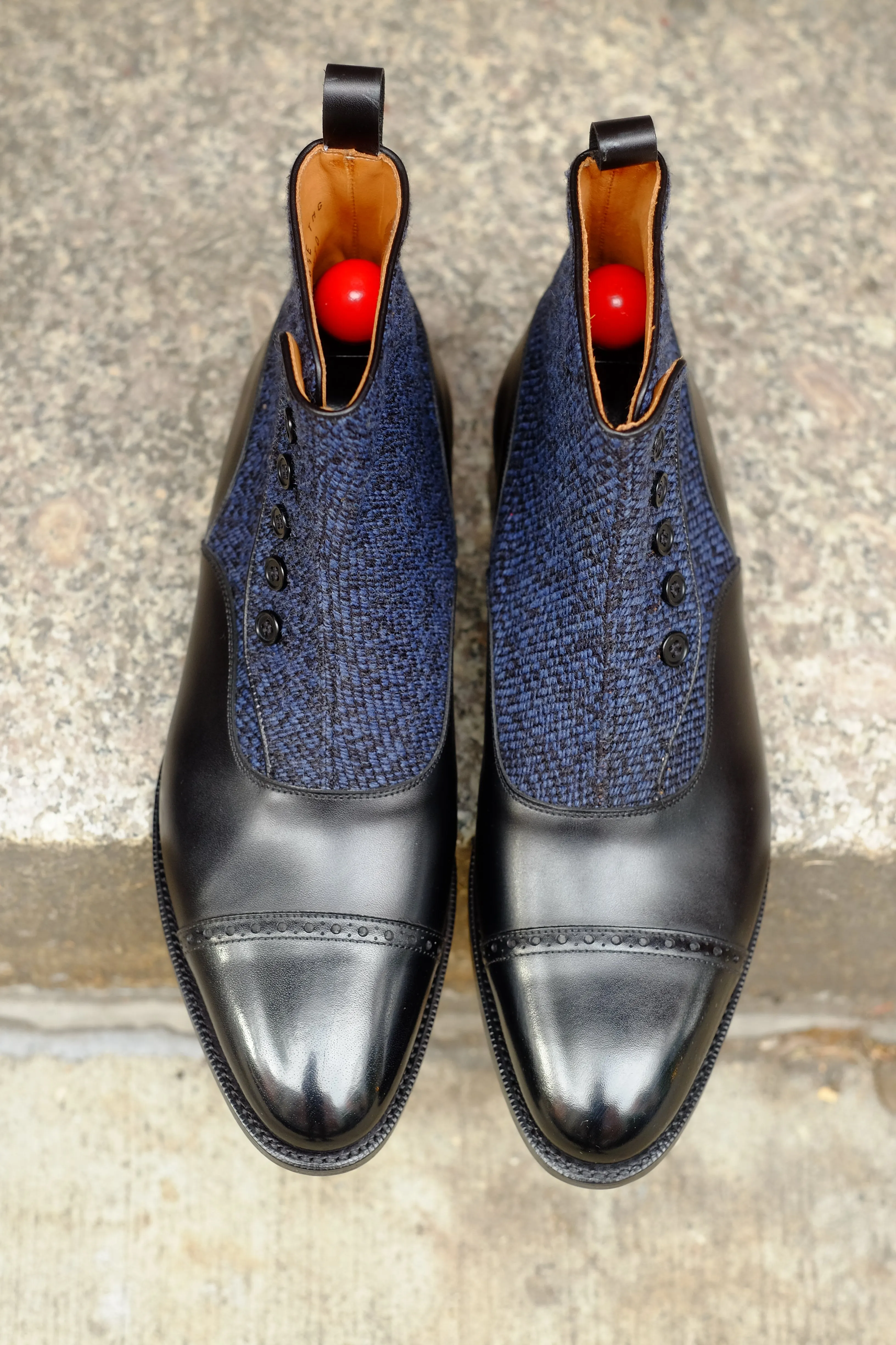 Carkeek - MTO - Black Calf / Blue Poulsbo - TMG Last - Single Leather Sole