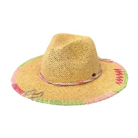 C.C. Panama Hat - Pink / Green