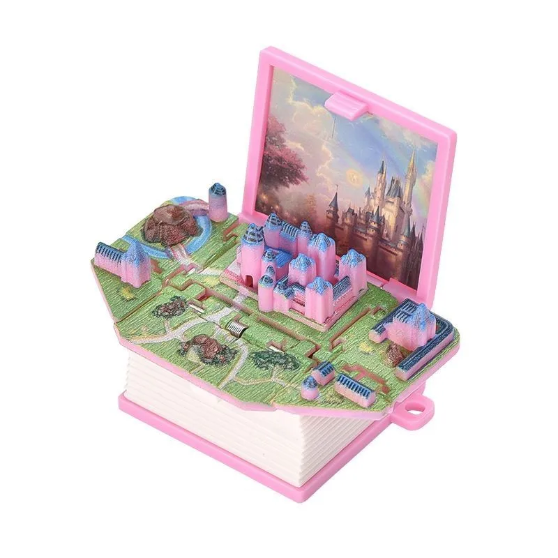 Cute 3D Pop-up Book Folding Pendant