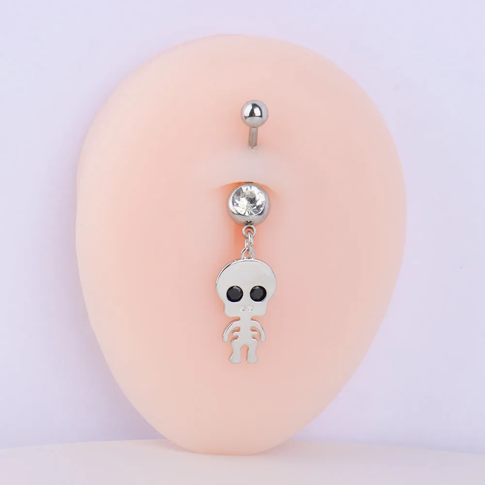 Cute Skeleton Belly Ring