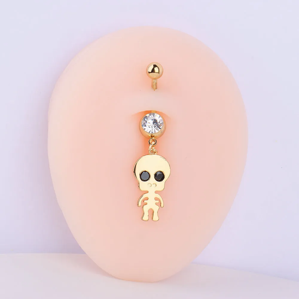 Cute Skeleton Belly Ring