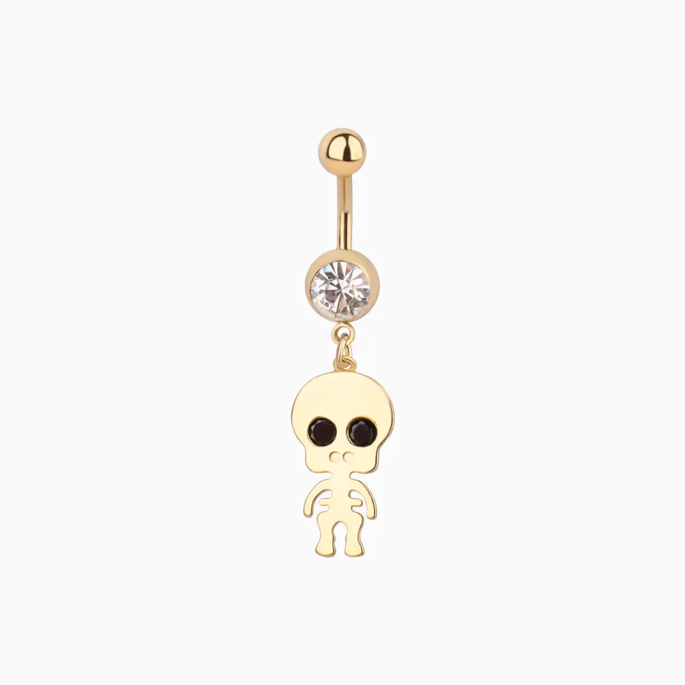 Cute Skeleton Belly Ring