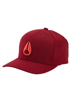 Deep Down Flexfit Athletic Fit Hat - Burgundy