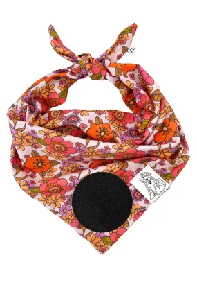 Dog Bandana California Blooms - Customize with Interchangeable Velcro Patches