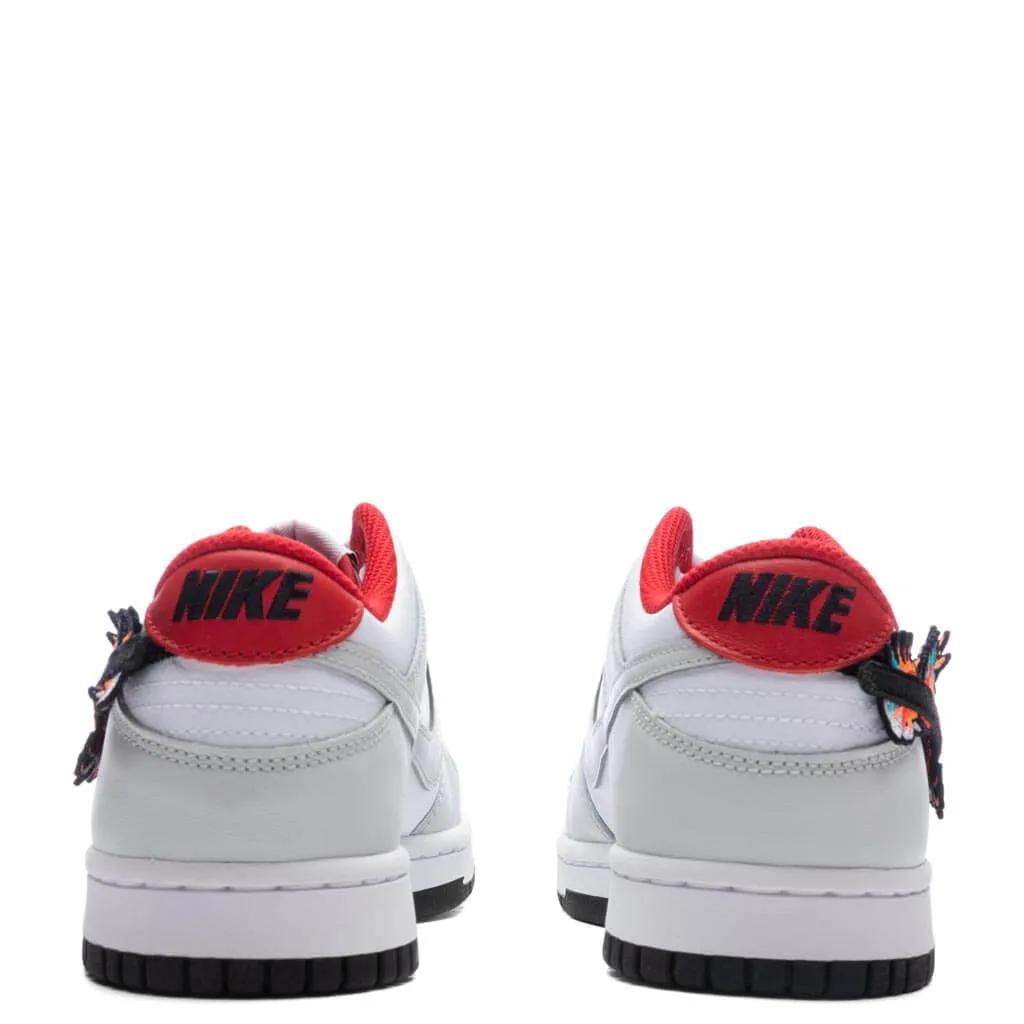 Dunk Low (GS) - White/Black/University Red