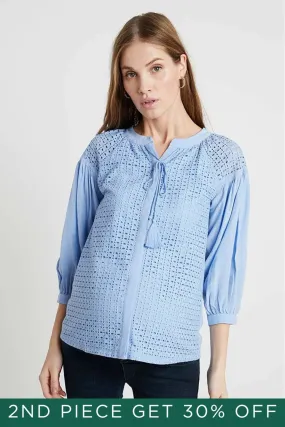 Ediline Nursing Top Sky Blue