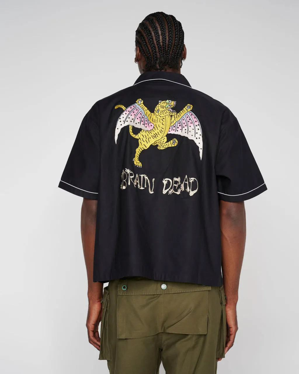 Flying Tiger Short Sleeve Western Shirt - Black