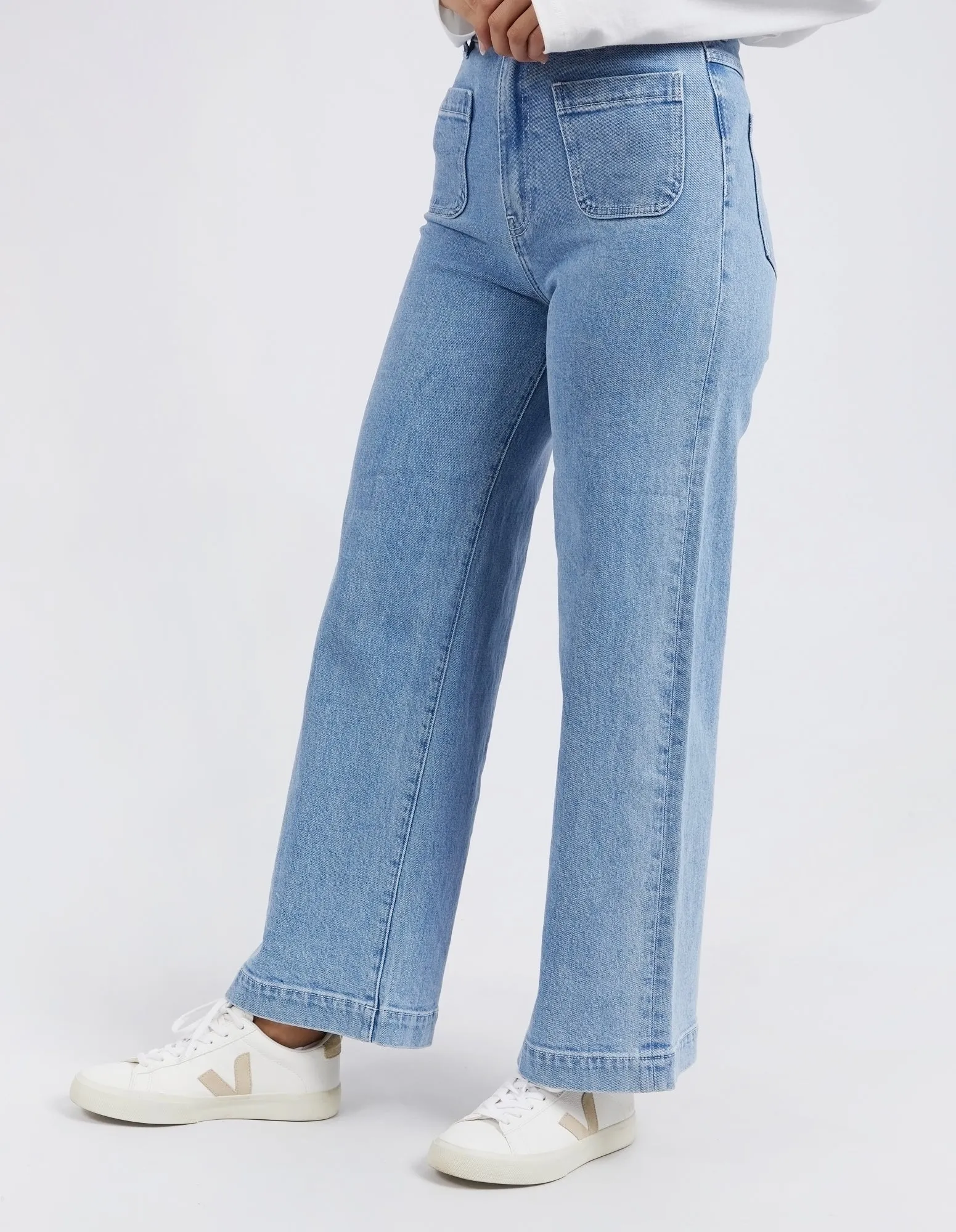 Foxwood Sarah Wide Leg Jean - Light Blue