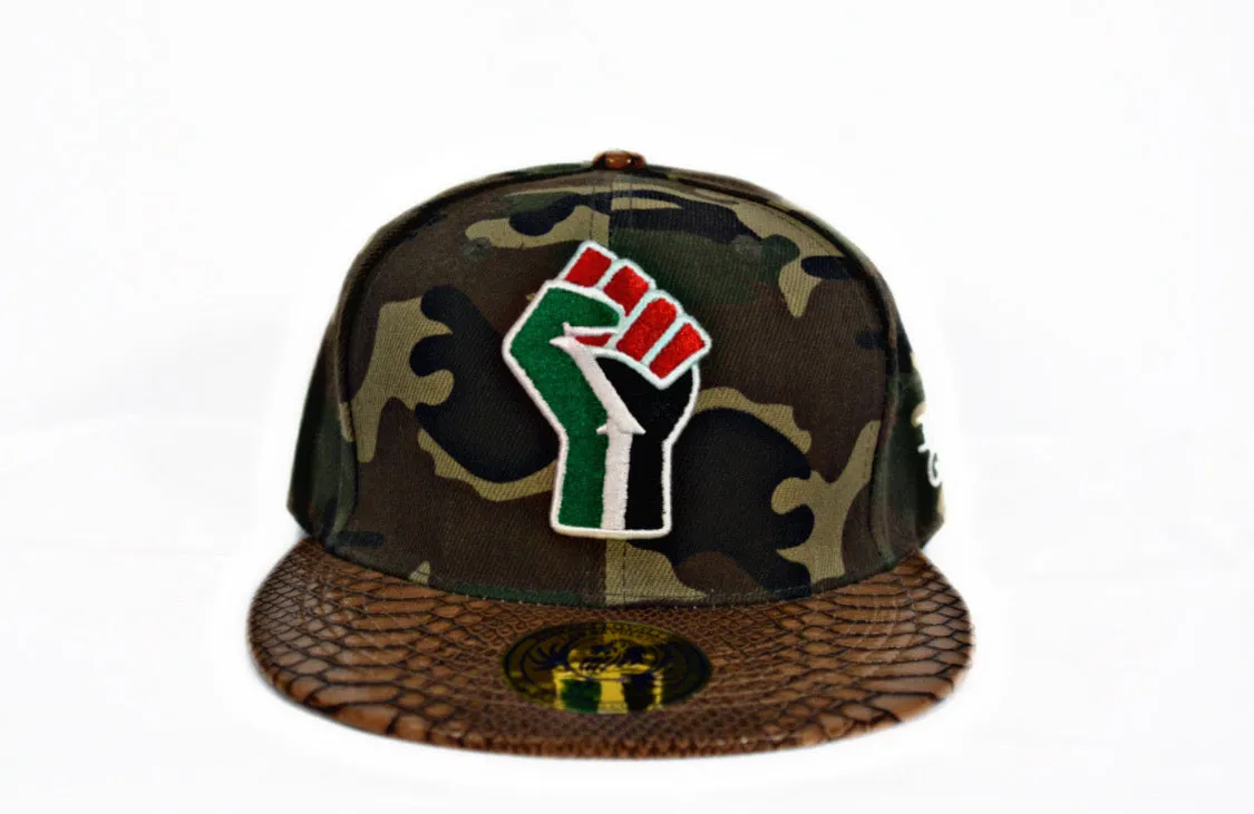 Freedom Fist Flat Peak Snake Skin Snap Back Camouflage