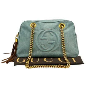 Gucci Soho Bowler Medium Blue Calfskin