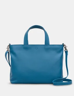 Hampton Petrol Blue Leather Multiway Grab Bag