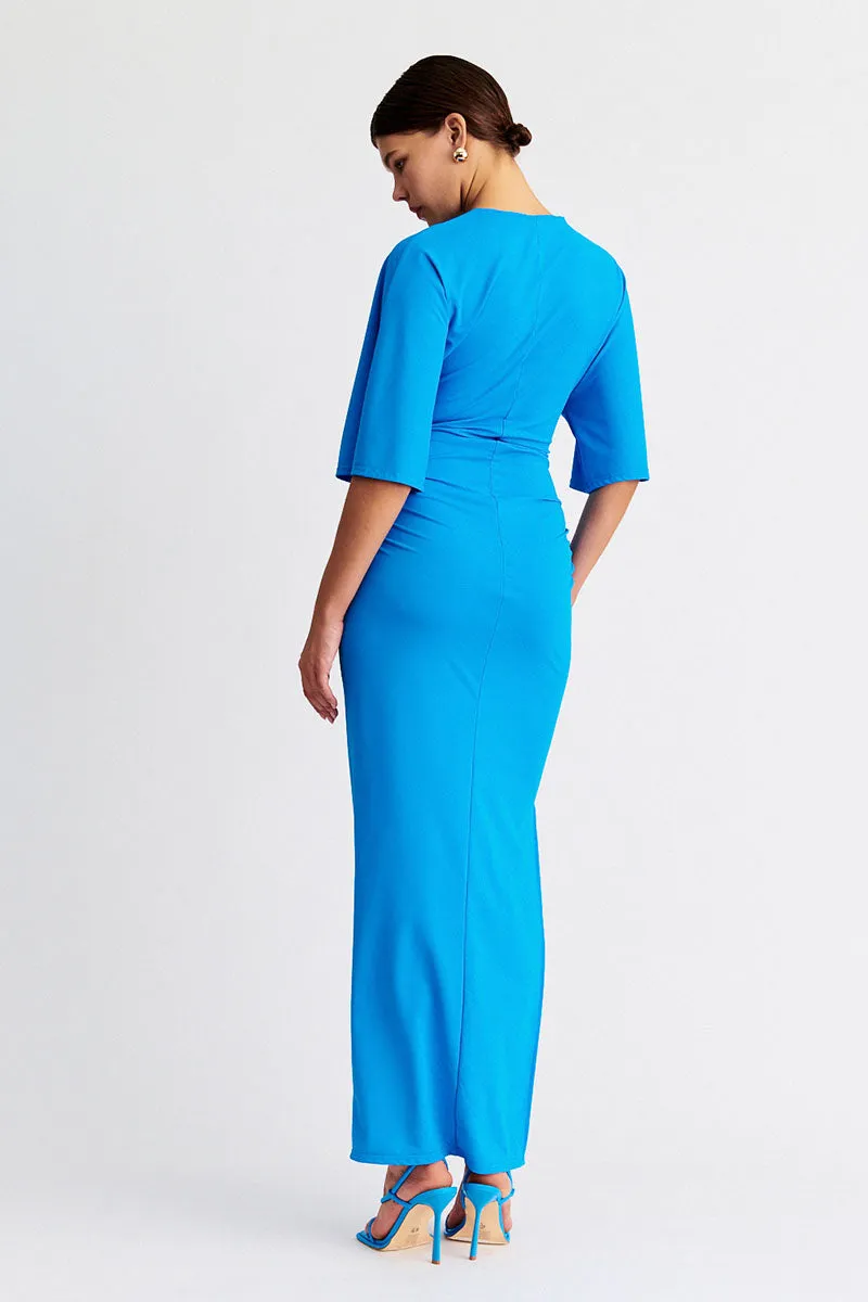 Ivy Cape Sleeve Maxi - Azure