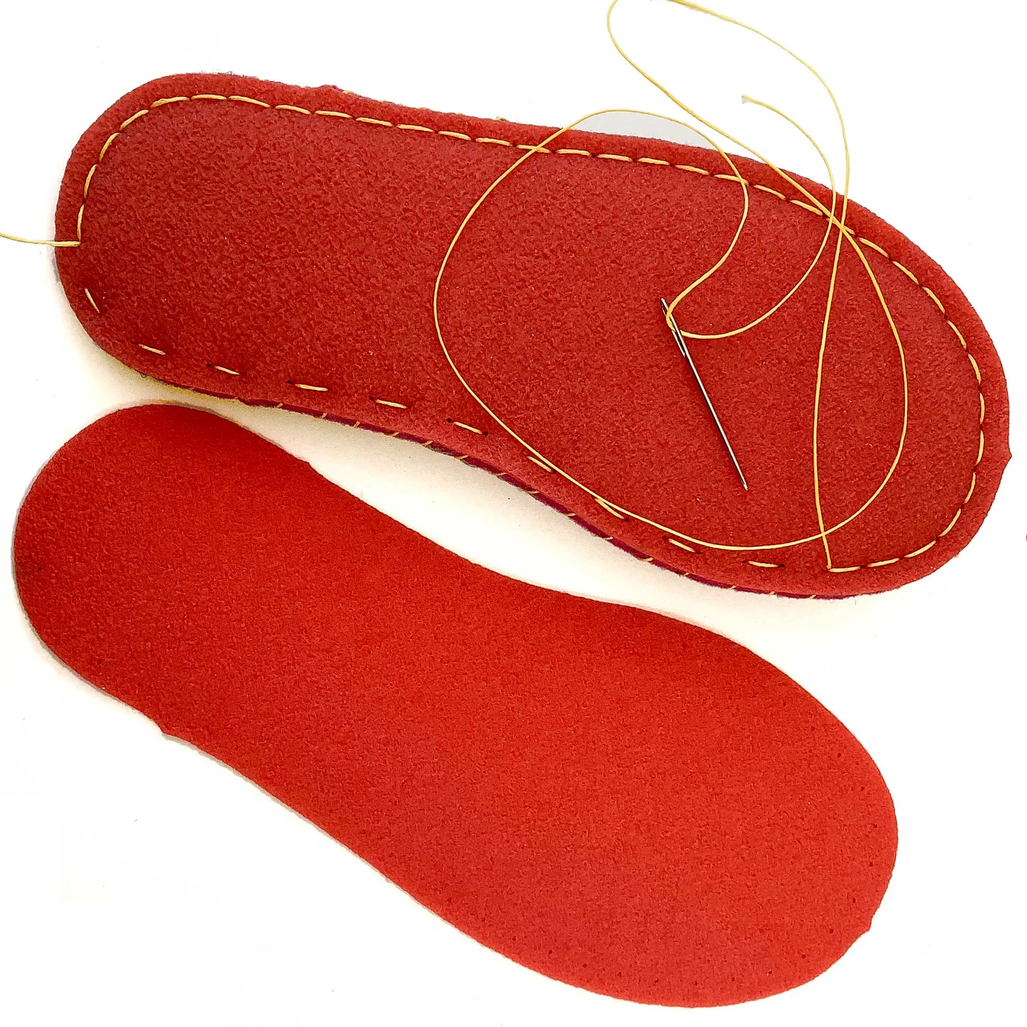 Joe's Toes Luxe Mule Slipper Kit in Natural Suede with Rubber Outsoles