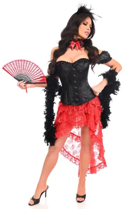 Lavish 6 PC Saloon Girl Corset Costume