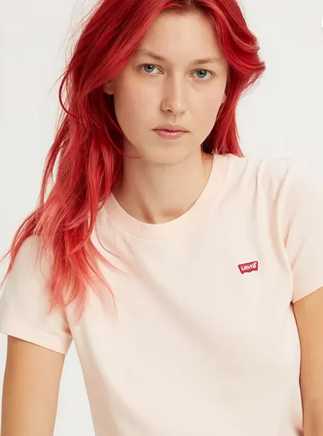 Levi's women's short sleeve T-shirt W Little Logo 39185-0209 rose