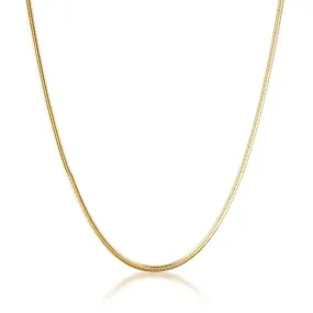 LINDA TAHIJA Fluid Snake Chain Necklace  GOLD