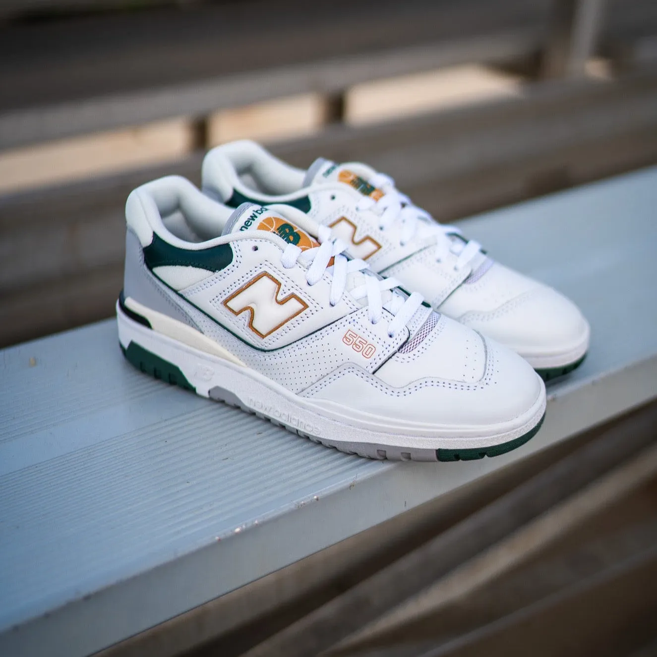 Mens New Balance 550 (White/Packer) - BB550PWC