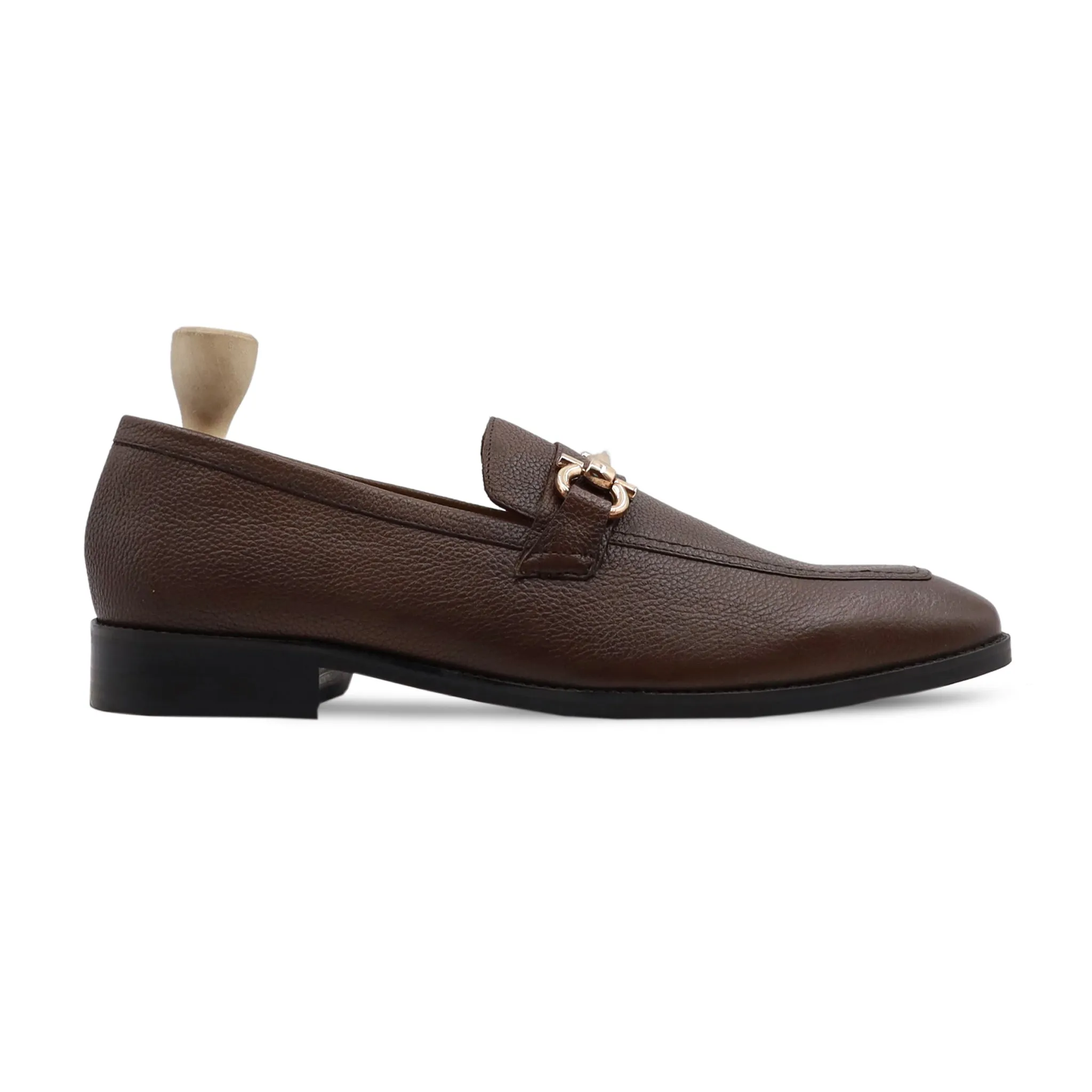 Naperville - Men's Brown Pebble Grain Loafer