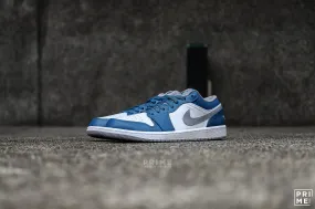 Nike Air Jordan 1 Low True Blue  / Cement Grey White  (553558 412)