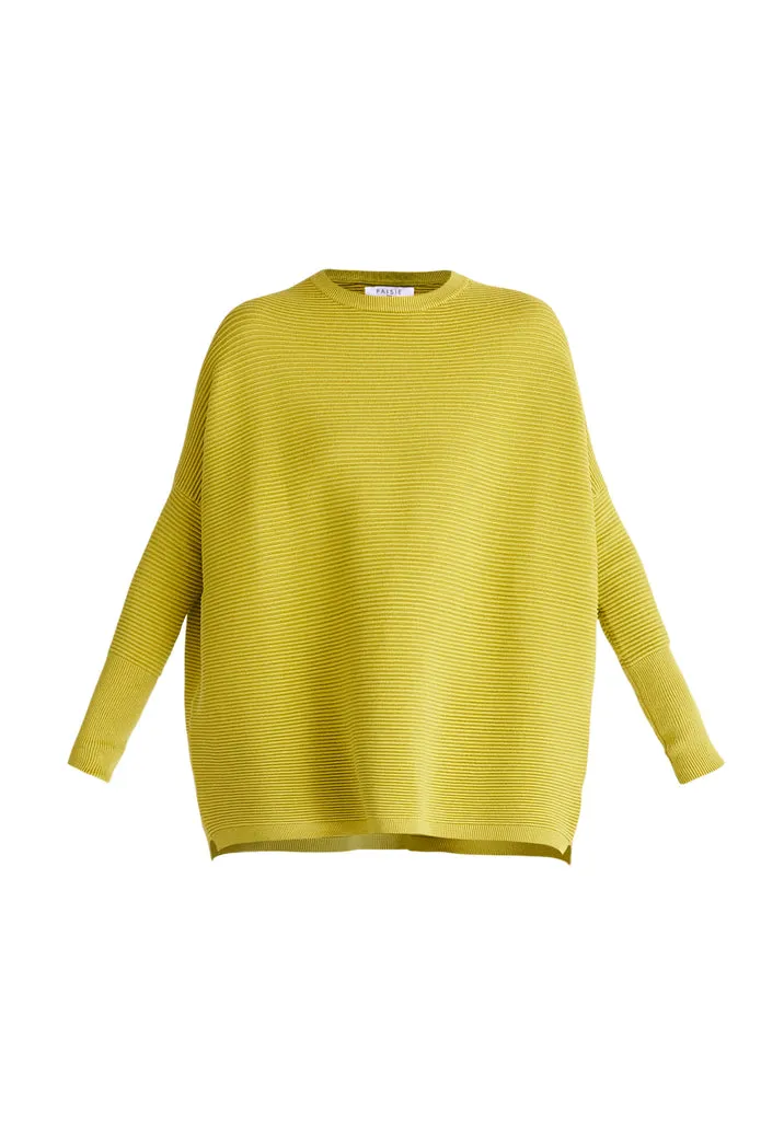 Paisie Cape Jumper in Lime Green