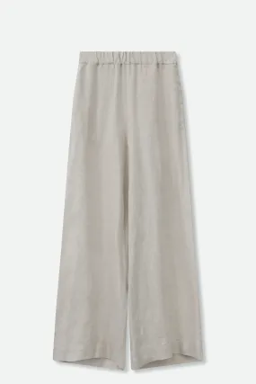 PALMETTO WIDE LEG PULL ON PANT IN ITALIAN LINEN