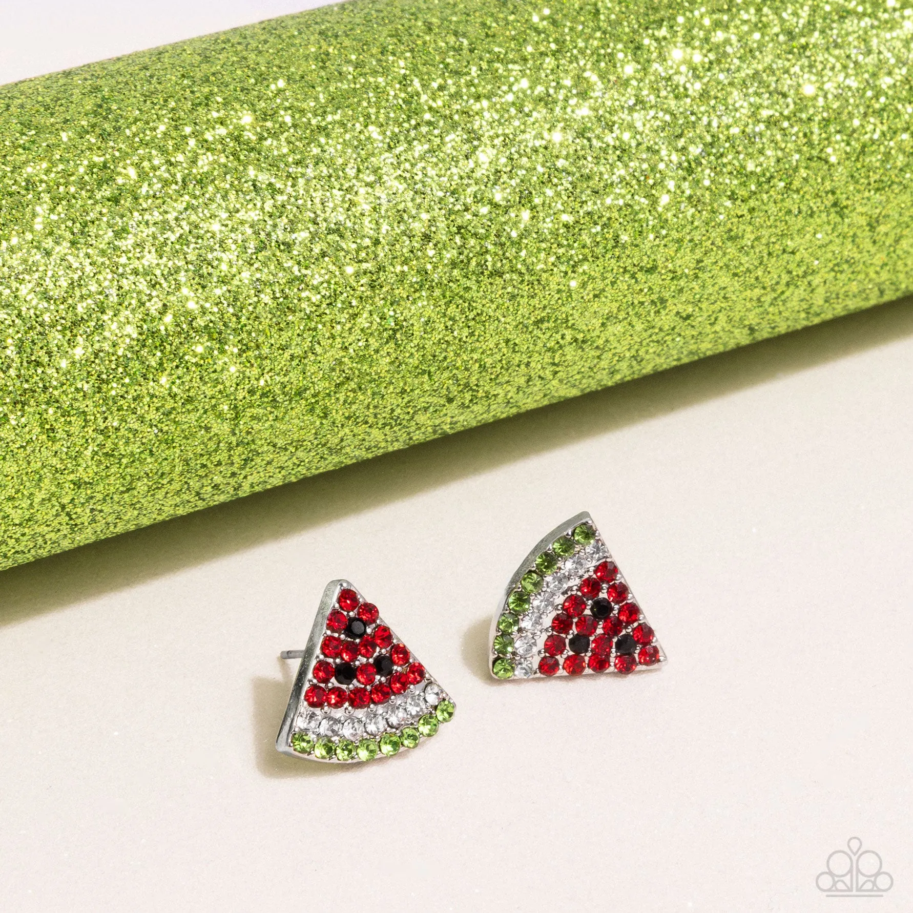 Paparazzi Watermelon Slice Red Post Earrings