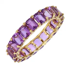 Petite Gold Amethyst Full Eternity Ring