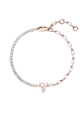 PV Tennis & Chain Bracelet Champagne