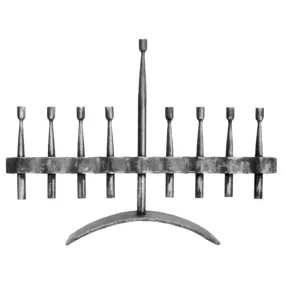 Ribbon Menorah by Blackthorne Forge