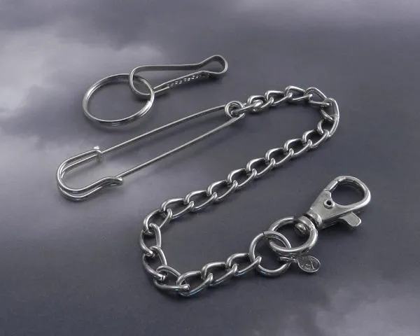 Safety Pin on Splicer Wallet Chain