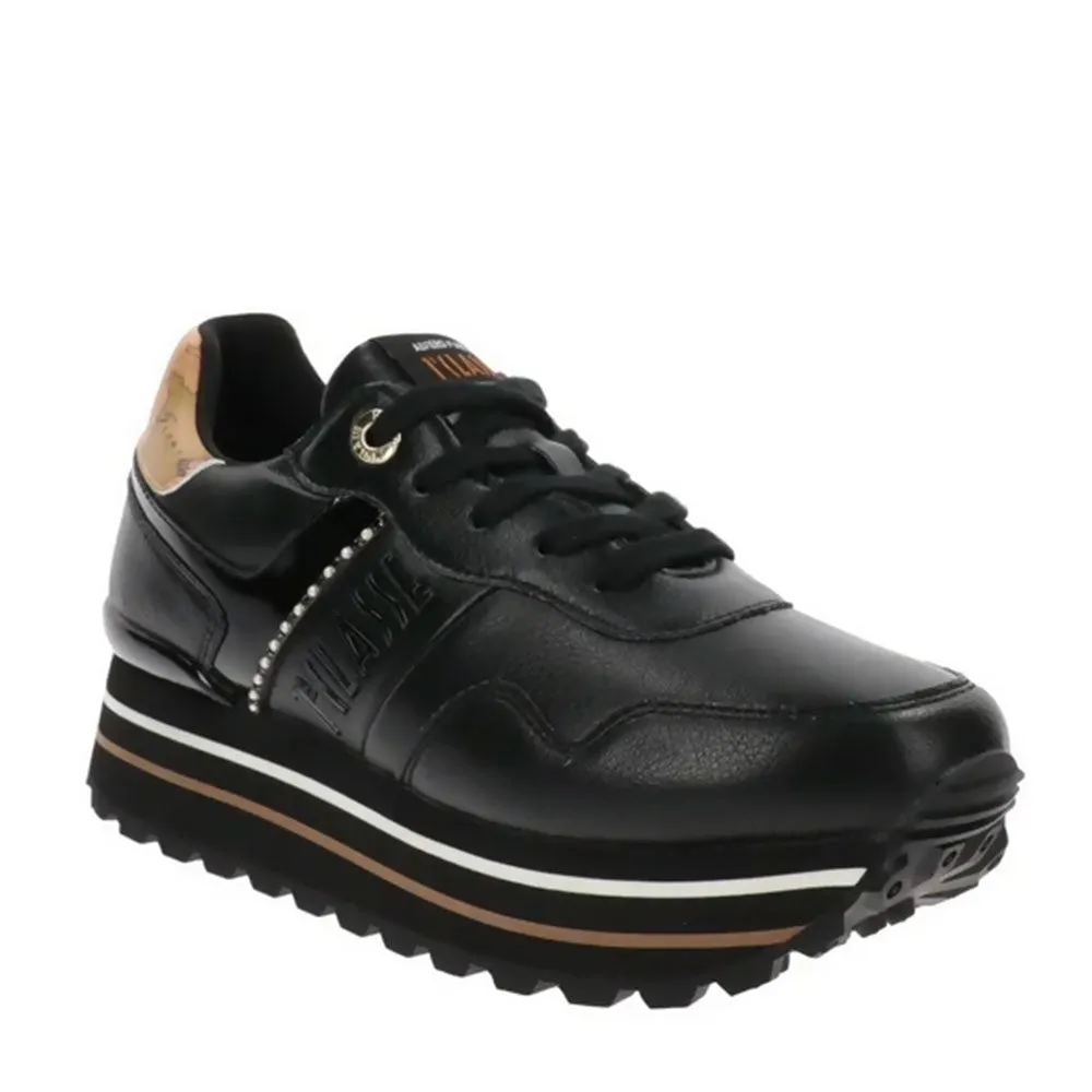 Scarpe Donna 1A Classe Alviero Martini Sneakers Running Nero e Geo Classic 1695