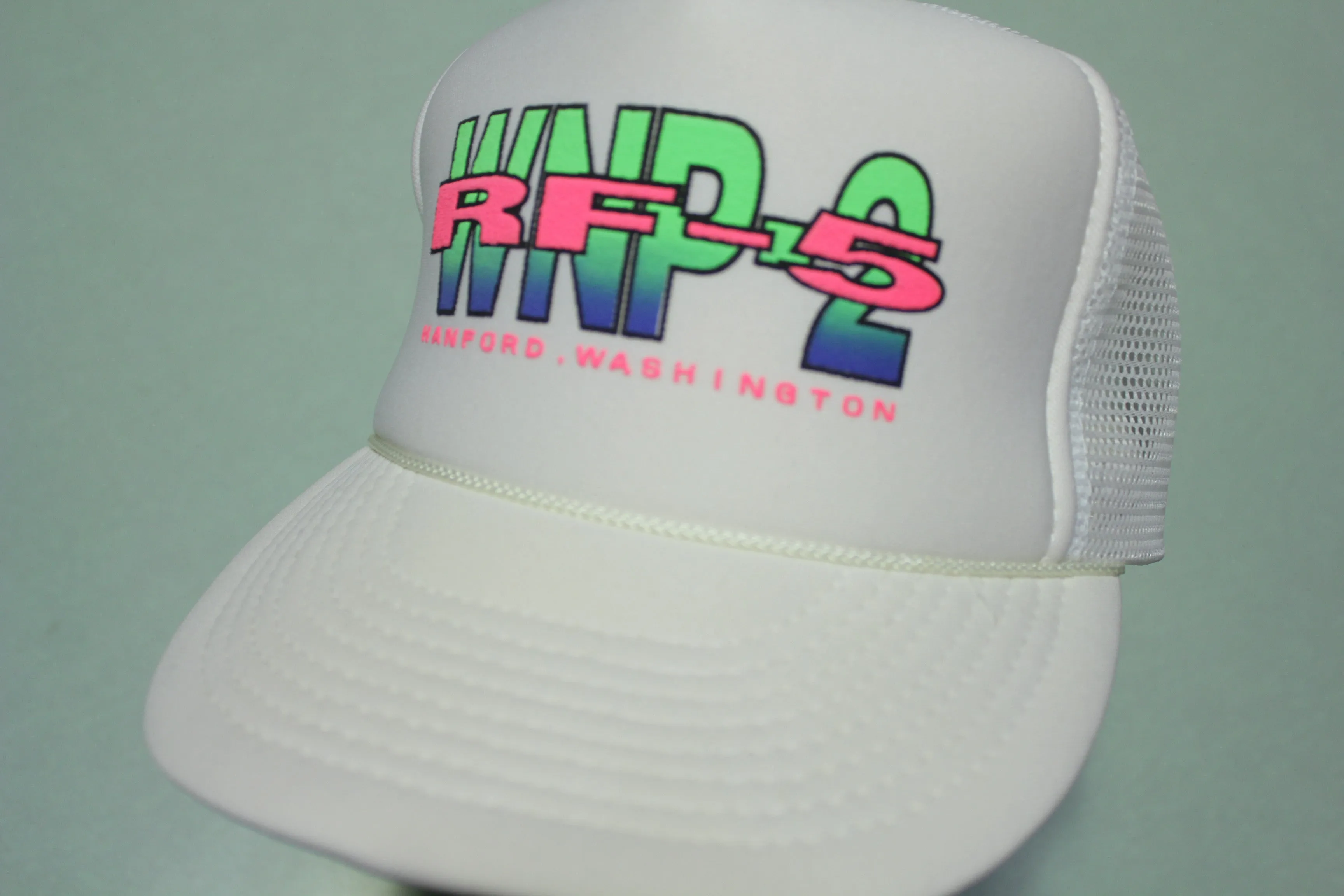 WNP-2 RF-5 Hanford WA Nuclear Power Vintage 90's Trucker Snapback Adjustable Hat